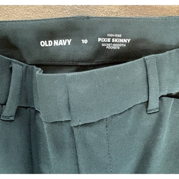 Old Navy Women's High Rise Pixie Skinny Pants Dark Green Size 10 NEW - Picture 8 of 9